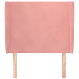 Vidaxl hoofdbord met randen 93x23x118 128 cm fluweel roze