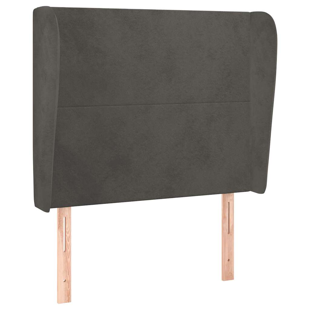 Vidaxl hoofdbord met randen 103x23x118 128 cm fluweel donkergrijs