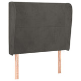Vidaxl hoofdbord met randen 103x23x118 128 cm fluweel donkergrijs