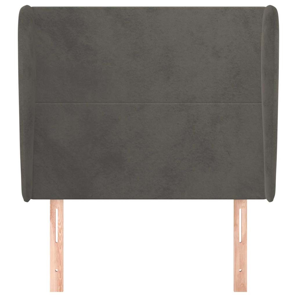 Vidaxl hoofdbord met randen 103x23x118 128 cm fluweel donkergrijs