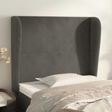 Vidaxl hoofdbord met randen 103x23x118 128 cm fluweel donkergrijs