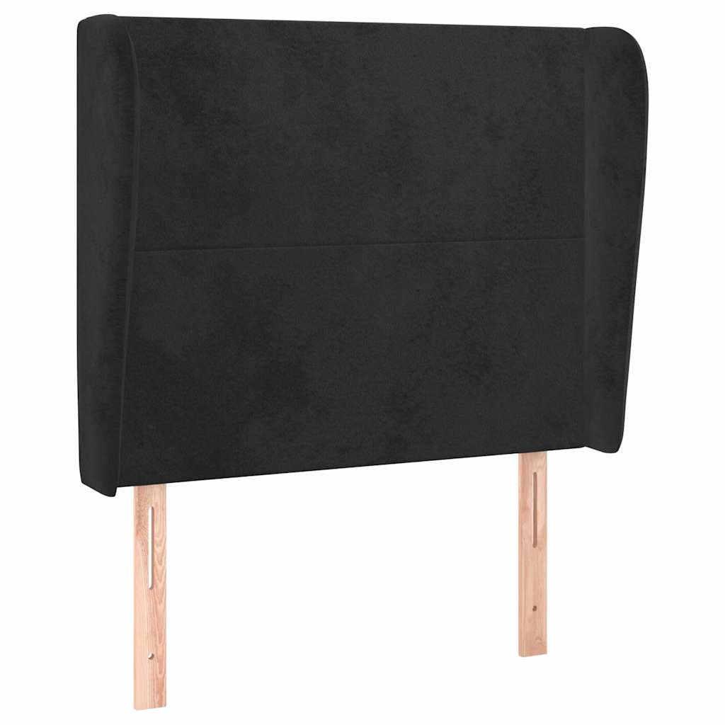 Vidaxl hoofdbord met randen 103x23x118 128 cm fluweel zwart