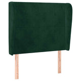 Vidaxl hoofdbord met randen 103x23x118 128 cm fluweel donkergroen