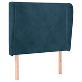 Vidaxl hoofdbord met randen 103x23x118 128 cm fluweel donkerblauw