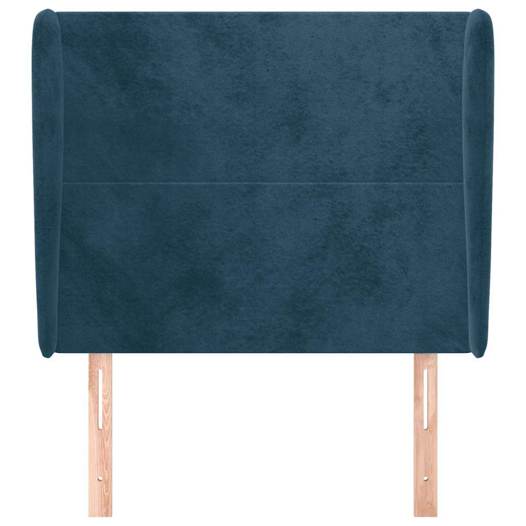 Vidaxl hoofdbord met randen 103x23x118 128 cm fluweel donkerblauw