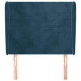 Vidaxl hoofdbord met randen 103x23x118 128 cm fluweel donkerblauw