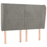 Vidaxl hoofdbord met randen 147x23x118 128 cm fluweel lichtgrijs