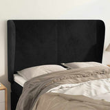 Vidaxl hoofdbord met randen 147x23x118 128 cm fluweel zwart