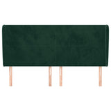 Vidaxl hoofdbord met randen 183x23x118 128 cm fluweel donkergroen
