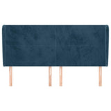 Vidaxl hoofdbord met randen 203x23x118 128 cm fluweel donkerblauw