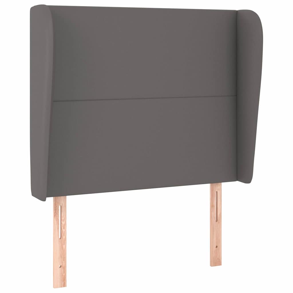 Vidaxl hoofdbord met randen 83x23x118 128 cm kunstleer grijs