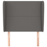 Vidaxl hoofdbord met randen 83x23x118 128 cm kunstleer grijs