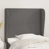 Vidaxl hoofdbord met randen 103x23x118 128 cm kunstleer grijs