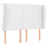 Vidaxl hoofdbord met randen 147x23x118 128 cm kunstleer wit