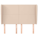 Vidaxl hoofdbord met randen 147x23x118 128cm kunstleer cappuccinokleur