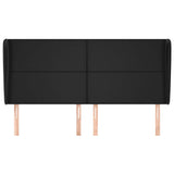 Vidaxl hoofdbord met randen 183x23x118 128 cm kunstleer zwart