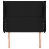 Vidaxl hoofdbord met randen 103x23x118 128 cm stof zwart