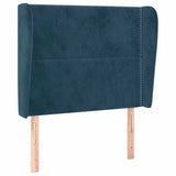 Vidaxl hoofdbord met randen 83x23x118 128 cm fluweel donkerblauw