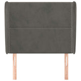Vidaxl hoofdbord met randen 93x23x118 128 cm fluweel donkergrijs
