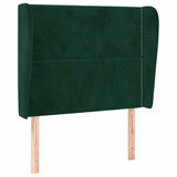 Vidaxl hoofdbord met randen 93x23x118 128 cm fluweel donkergroen