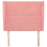 Vidaxl hoofdbord met randen 93x23x118 128 cm fluweel roze