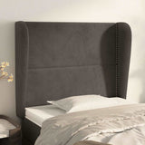 Vidaxl hoofdbord met randen 103x23x118 128 cm fluweel donkergrijs