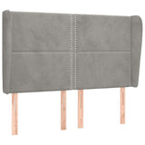 Vidaxl hoofdbord met randen 147x23x118 128 cm fluweel lichtgrijs