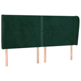 Vidaxl hoofdbord met randen 183x23x118 128 cm fluweel donkergroen