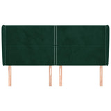 Vidaxl hoofdbord met randen 183x23x118 128 cm fluweel donkergroen