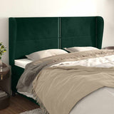 Vidaxl hoofdbord met randen 183x23x118 128 cm fluweel donkergroen