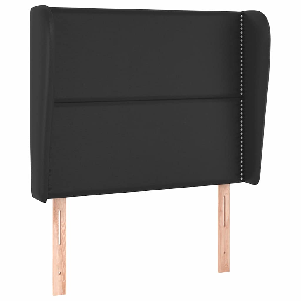 Vidaxl hoofdbord met randen 93x23x118 128 cm kunstleer zwart