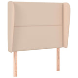Vidaxl hoofdbord met randen 93x23x118 128 cm kunstleer cappuccinokleur