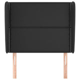 Vidaxl hoofdbord met randen 103x23x118 128 cm kunstleer zwart