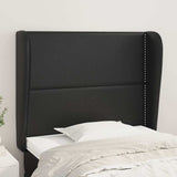 Vidaxl hoofdbord met randen 103x23x118 128 cm kunstleer zwart