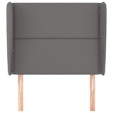 Vidaxl hoofdbord met randen 103x23x118 128 cm kunstleer grijs