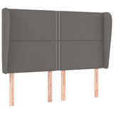 Vidaxl hoofdbord met randen 147x23x118 128 cm kunstleer grijs