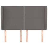 Vidaxl hoofdbord met randen 147x23x118 128 cm kunstleer grijs