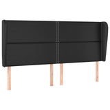 Vidaxl hoofdbord met randen 203x23x118 128 cm kunstleer zwart