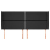 Vidaxl hoofdbord met randen 203x23x118 128 cm kunstleer zwart
