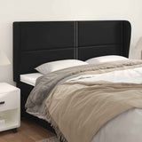 Vidaxl hoofdbord met randen 203x23x118 128 cm kunstleer zwart