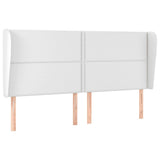 Vidaxl hoofdbord met randen 203x23x118 128 cm kunstleer wit