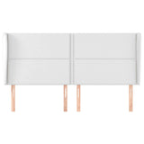 Vidaxl hoofdbord met randen 203x23x118 128 cm kunstleer wit