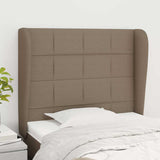 Vidaxl hoofdbord met randen 83x23x118 128 cm stof taupe