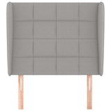 Vidaxl hoofdbord met randen 103x23x118 128 cm stof lichtgrijs