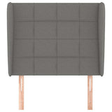 Vidaxl hoofdbord met randen 103x23x118 128 cm stof donkergrijs