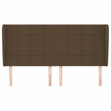 Vidaxl hoofdbord met randen 183x23x118 128 cm stof donkerbruin