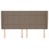 Vidaxl hoofdbord met randen 183x23x118 128 cm stof taupe
