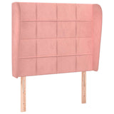 Vidaxl hoofdbord met randen 83x23x118 128 cm fluweel roze