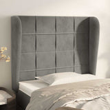 Vidaxl hoofdbord met randen 93x23x118 128 cm fluweel lichtgrijs