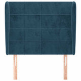 Vidaxl hoofdbord met randen 93x23x118 128 cm fluweel donkerblauw